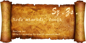 Számtartó Zsolt névjegykártya
